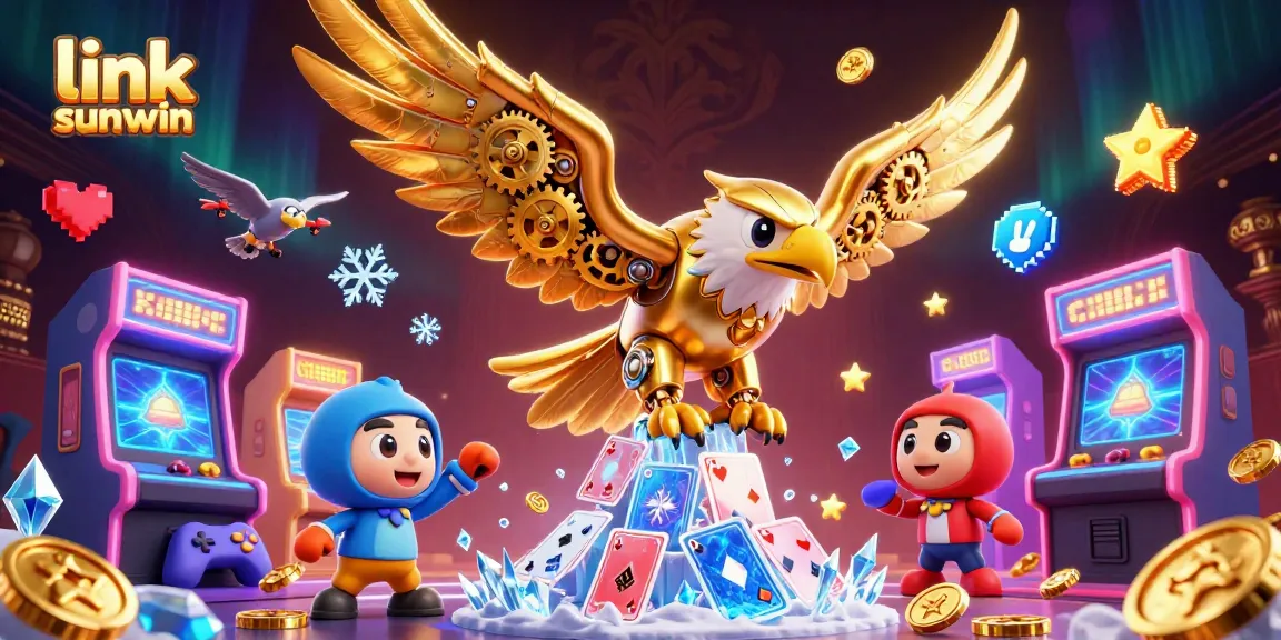 Experience thrilling gameplay at link sunwin with a dynamic 3D casino scene filled with holographic elements.